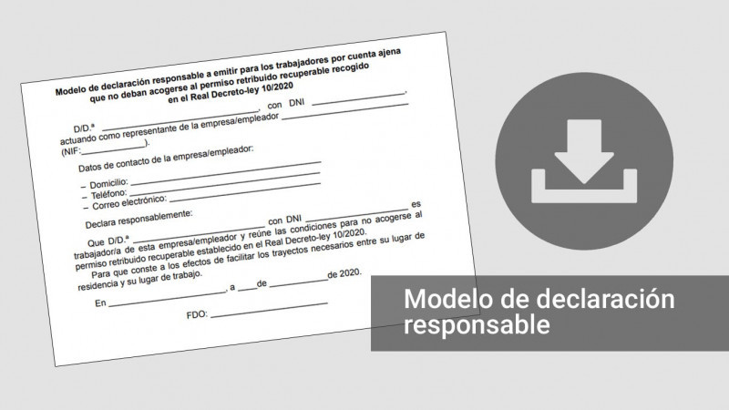 Modelo De Declaración Responsable Para Descargar En Word