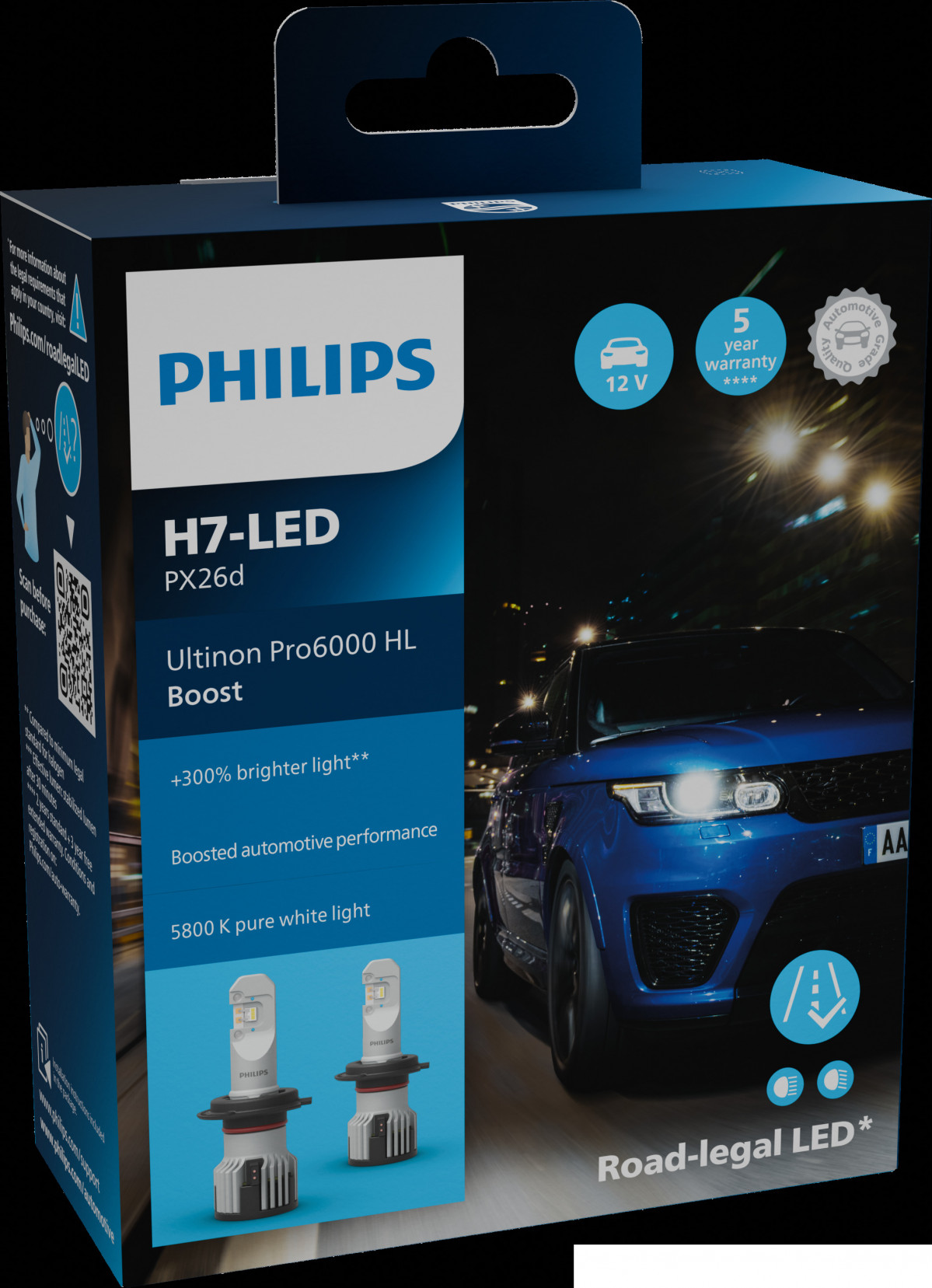 PHILIPS PACK LED U60B H7 LUM11972U60BX2 02563031 S EMEA 23